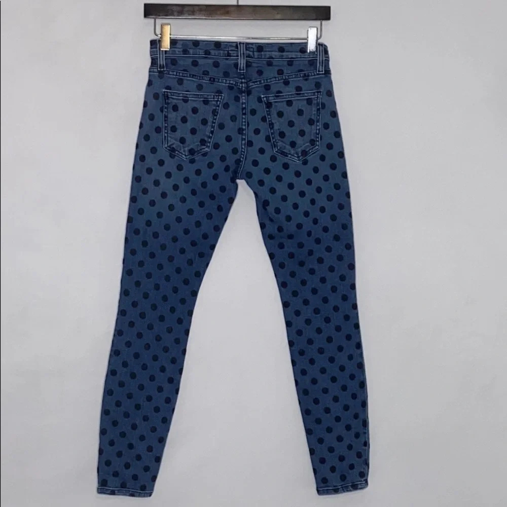 Current Elliott Flocked Dot The Stiletto Jeans - Size 25 - Picture 4 of 7